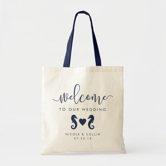 Summer Seepferd Wedding Welcome Bag Tragetasche (Vorne)
