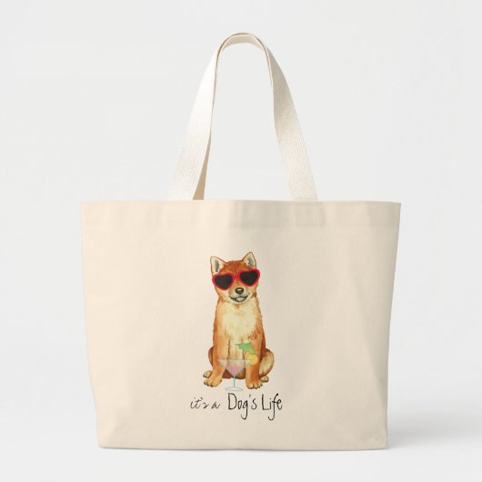 Summer Shiba Inu Jumbo Stoffbeutel (Vorne)