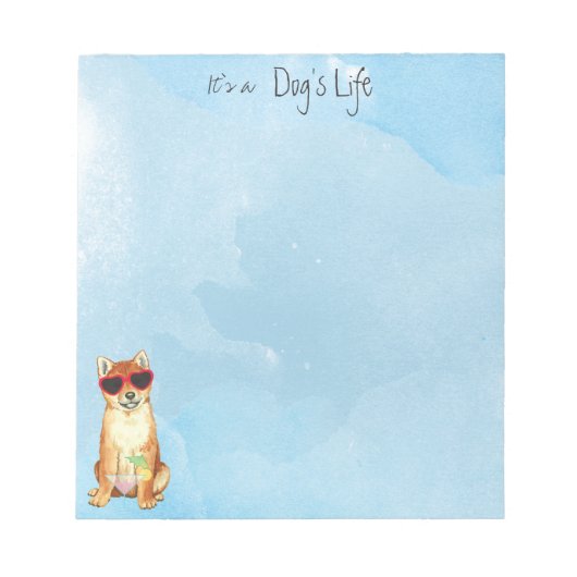 Summer Shiba Inu Notizblock (Vorderseite)