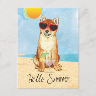 Summer Shiba Inu Postkarte