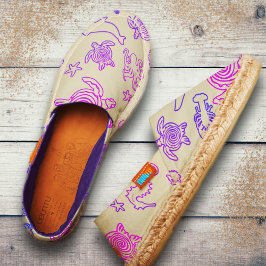 Summer Shoes Sea Life Muster Lila