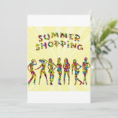 Summer Shopping Einladung (Stehend Vorderseite)
