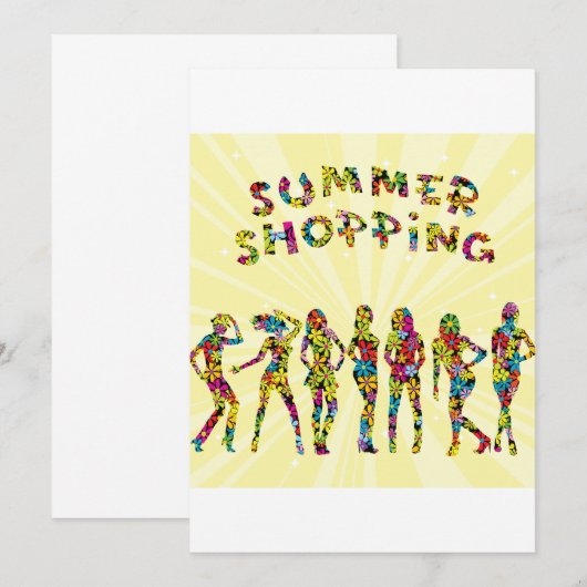 Summer Shopping Einladung (Vorne/Hinten)