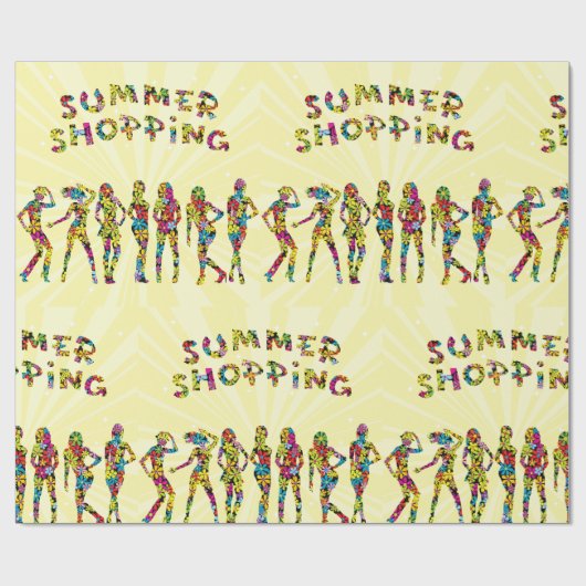 Summer Shopping Geschenkpapier (Flach)