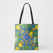 Summer ,Sicilian tiles ,citrus,oranges,majolica Tasche (Vorderseite)