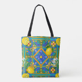 Summer ,Sicilian tiles ,citrus,oranges,majolica Tasche (Rückseite)