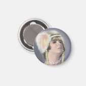 Summer Siren Portrait Magnet (Vorderseite/Rückseite)