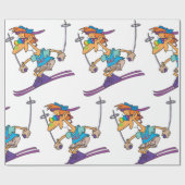 Summer Skier Geschenkpapier (Flach)