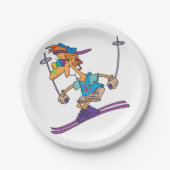 Summer Skier Pappteller (Vorderseite)