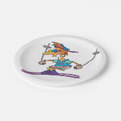 Summer Skier Pappteller (Schrägansicht)