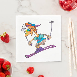 Summer Skier Serviette