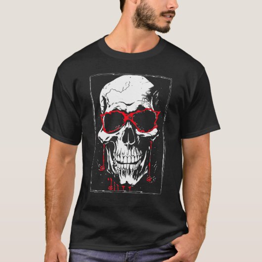 Summer Skull Crust Punk Rave Gothic Rock Metal Fes T-Shirt (Vorderseite)