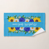 Summer Sky Blue Floral Handtuch (Handtuch)