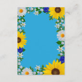 Summer Sky Blue Floral Hochzeitsunterkunft Begleitkarte (Rückseite)