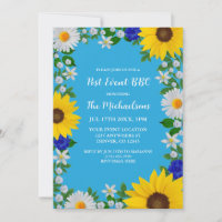 Summer Sky Blue Floral Post Hochzeitsseminar GRILL