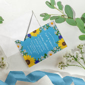 Summer Sky Blue Floral Wedding Einladung