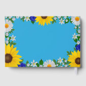 Summer Sky Blue Floral Wedding Gästebuch (Rückseite)