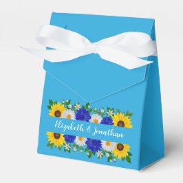 Summer Sky Blue Floral Wedding Geschenkschachtel