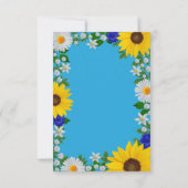 Summer Sky Blue Floral Wedding RSVP Karte (Rückseite)