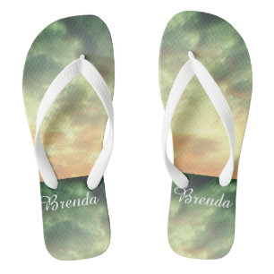 Summer Sky Erwachsene Flip Flops, breite Straps Badesandalen