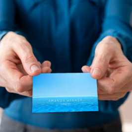 Summer Sky Ocean Therapist Psychologin Couch Visitenkarte