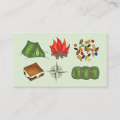 Summer Sleepaway Camp Camping Campingplatz Visitenkarte (Vorderseite)