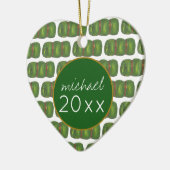 Summer Sleepaway Camp Green Sleeping Bag Keramik Ornament (Links)