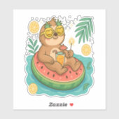 Summer Sloth Pool Floating Aufkleber (Blatt)