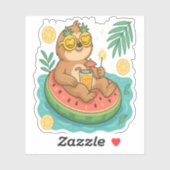 Summer Sloth Pool Floating Aufkleber (Blatt)