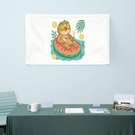 Summer Sloth Pool Floating Banner (Messeveranstaltung)