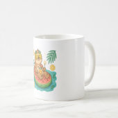 Summer Sloth Pool Floating Kaffeetasse (VorderseiteRechts)