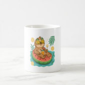 Summer Sloth Pool Floating Kaffeetasse (Mittel)