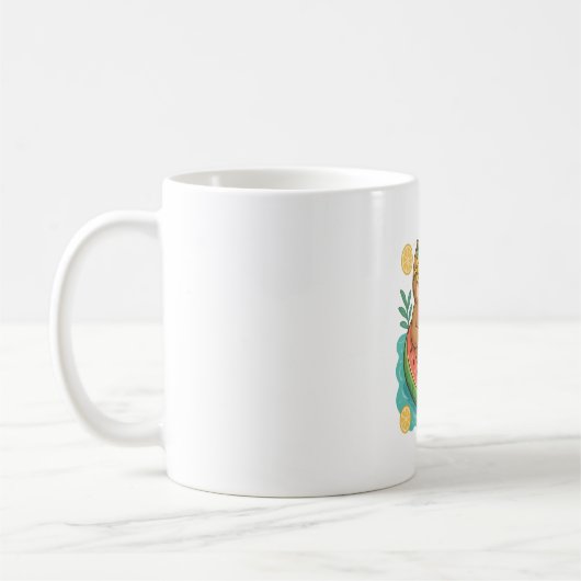 Summer Sloth Pool Floating Kaffeetasse (Links)