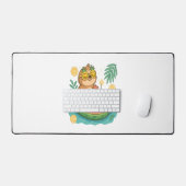 Summer Sloth Pool Floating Schreibtischunterlage (Tastatur & Maus)
