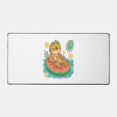 Summer Sloth Pool Floating Schreibtischunterlage (Vorderseite)