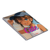 Summer Smile Girl Notizblock (Rechte Seite)