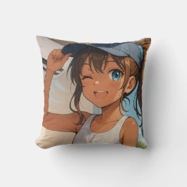 Summer Smile Girl＆ Young Woman Kissen