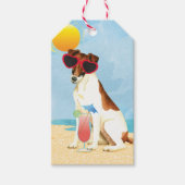 Summer Smooth Fox Terrier Geschenkanhänger (Vorderseite)