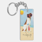 Summer Smooth Fox Terrier Schlüsselanhänger (Vorderseite links)