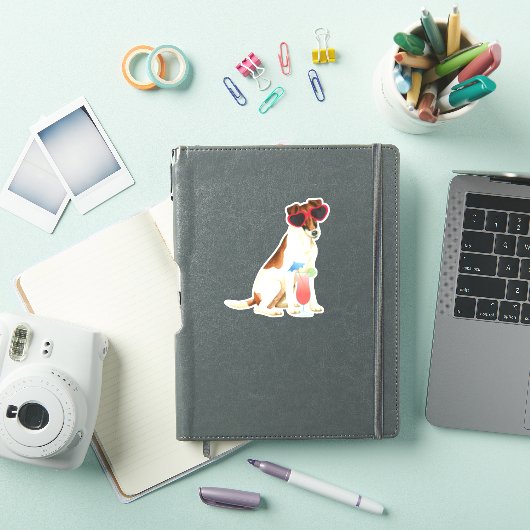 Summer Smooth Fox Terrier Vinyl Sticker (iPad Hülle)