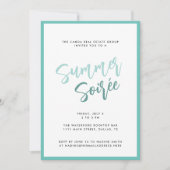 Summer Soiree Modern Script Corporate Summer Party Einladung (Vorderseite)