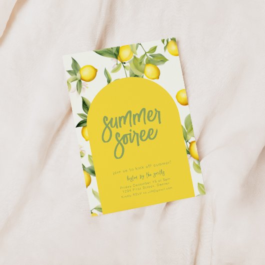 Summer Soiree Party Einladung mit Lemons