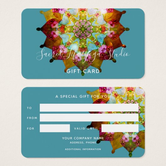 Summer Sol Mandala Geschenkkarte (Vorne & Hinten)