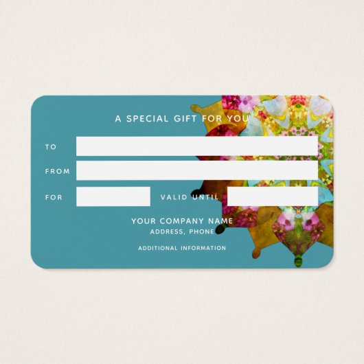 Summer Sol Mandala Geschenkkarte (Rückseite)