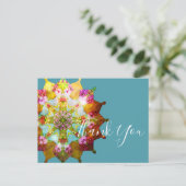 Summer Sol Mandala Vielen Dank Postkarte (Stehend Vorderseite)