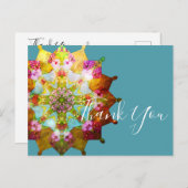 Summer Sol Mandala Vielen Dank Postkarte (Vorne/Hinten)