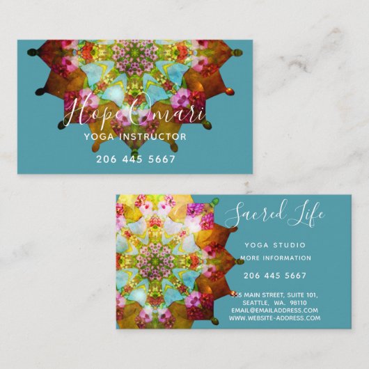 Summer Sol Mandala Visitenkarte (Vorne/Hinten)