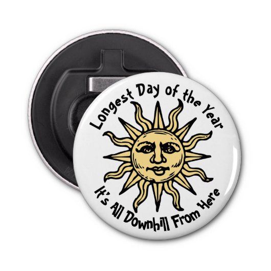 Summer Solstice Gedicht Flaschenöffner (Vorderseite)