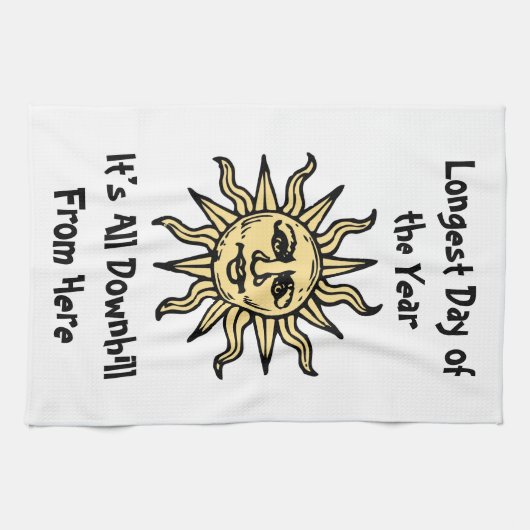 Summer Solstice Gedicht Geschirrtuch (Horizontal)
