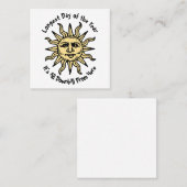 Summer Solstice Gedicht Quadratische Visitenkarte (Vorne/Hinten)